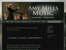 Tablet Screenshot of amymillsmusic.com